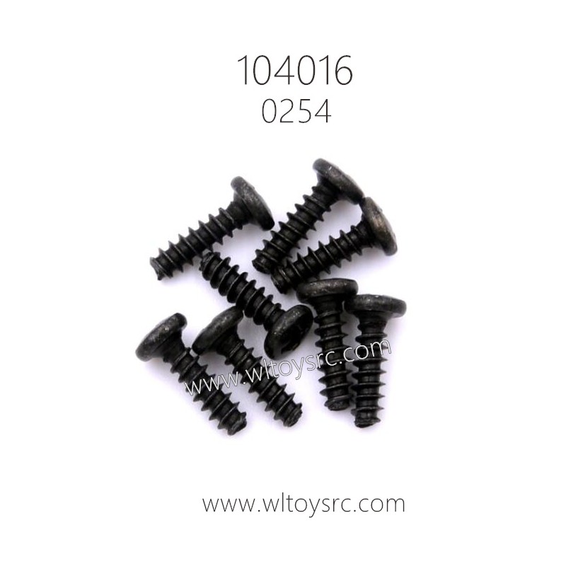 WLTOYS 104016 1/10 Racing Car Parts 0254 ST 3X10PB Phillips head screw