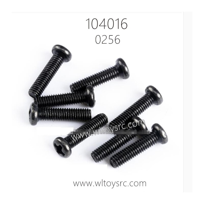 WLTOYS 104016 Parts 0256 Round Head Screws 3X12PM
