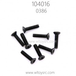 WLTOYS 104016 RC Truck Parts 0386 2X8KM Phillips flat head screws