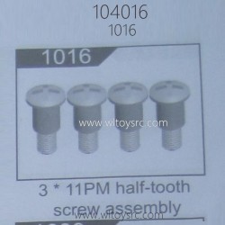 WLTOYS 104016 RC Truck Parts 1016 Half-Tooth Screw 3X11PM