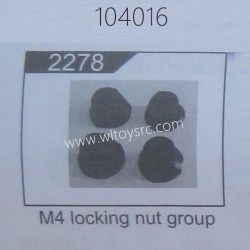 WLTOYS 104016 RC Car Parts 2278 M4 Locking Nut Group