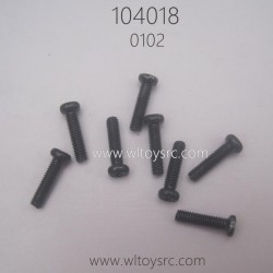 WLTOYS 104018 RC Truck Parts 0102 Phillips pan head Screw 2.5X10PM