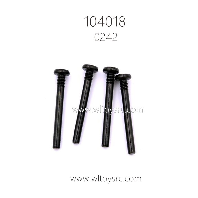WLTOYS 104018 1/10 RC Car Parts 0242 3X25 PM Round head with upper cross