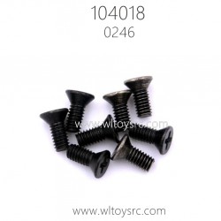 WLTOYS 104018 1/10 RC Car Parts 0246 2.5x6KM Cross countersunk head screws