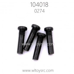 WLTOYS 104018 1/10 RC Car Parts 0274 3X10PM Upper half tooth Cross head screw