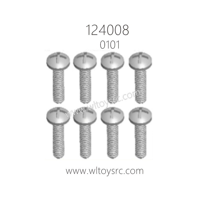 WLTOYS 124008 1/12 RC Buggy Parts 0101-Screws 2.5X8PM