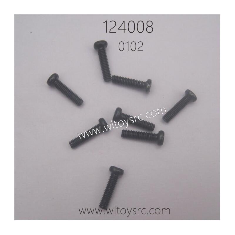 WLTOYS 124008 1/12 RC Buggy Parts Phillips pan head Screw 2.5X10PM