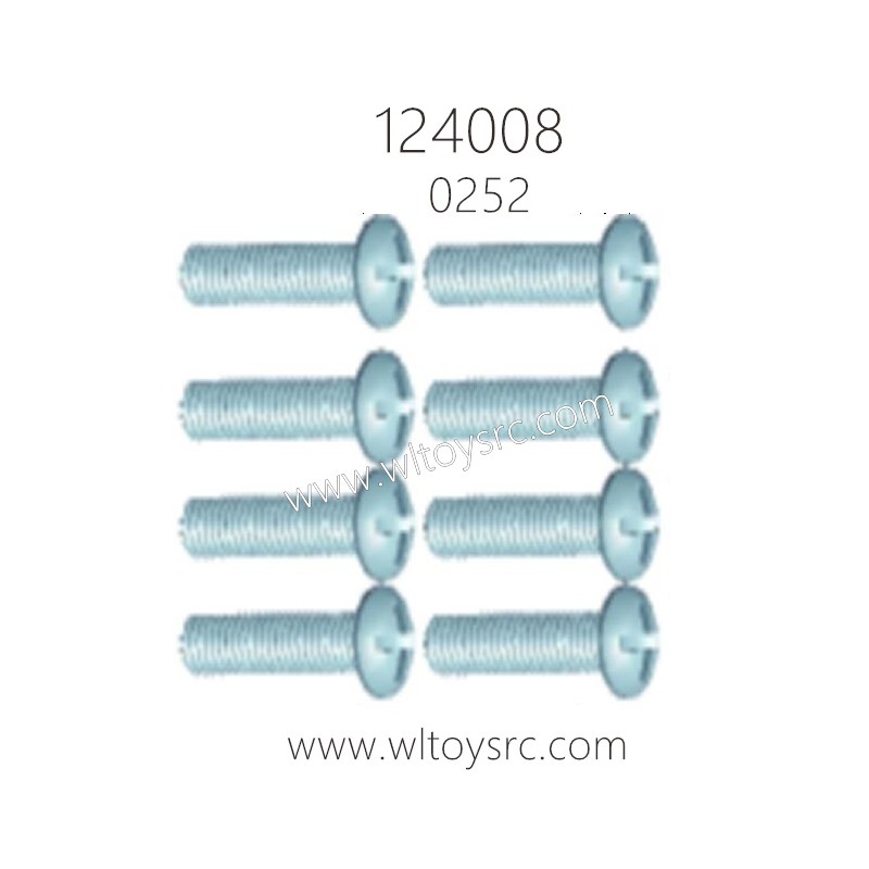 WLTOYS 124008 1/12 RC Buggy Parts 0252 2.6X10PWB Screws