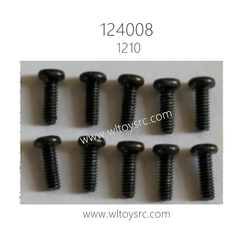 WLTOYS 124008 1/12 RC Buggy Parts 1210 Phillips round head screw 2X6PM