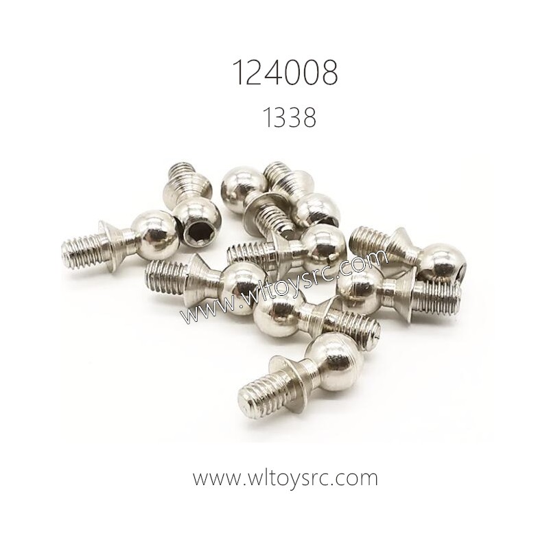 WLTOYS 124008 RC Car Parts 1338 Ball head Screw 4.9X10.6