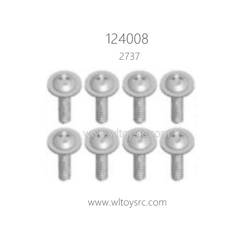 WLTOYS 124008 1/12 RC Car Parts 2737 2.6X12PWB Phillips round head self-tapping screw
