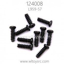 WLTOYS 124008 1/12 RC Car Parts L959-57 Round head tapping Screw 2.6X8X10PB