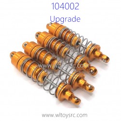 WLTOYS 104002 Upgrade Parts Metal Front and Rear Shock Golden