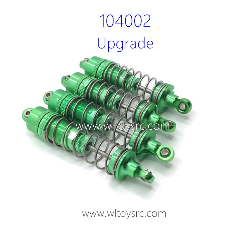 WLTOYS 104002 Upgrade Parts Metal Front and Rear Shock Green