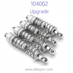 WLTOYS 104002 Upgrade Parts Metal Front and Rear Shock Silver