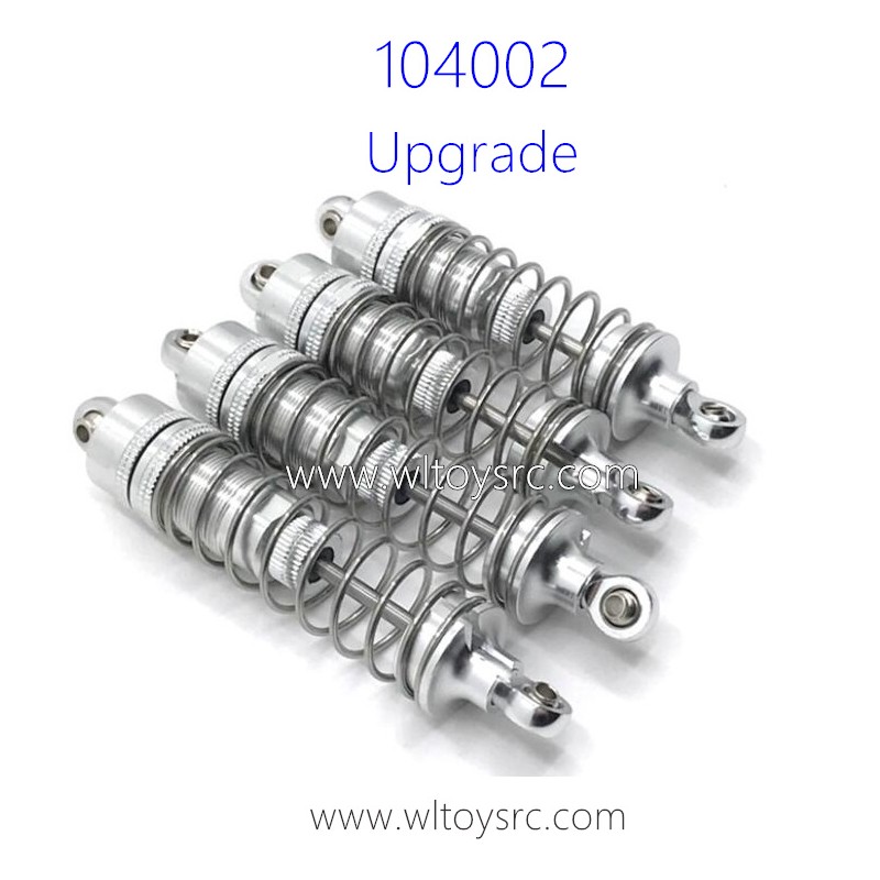 WLTOYS 104002 Upgrade Parts Metal Front and Rear Shock Silver