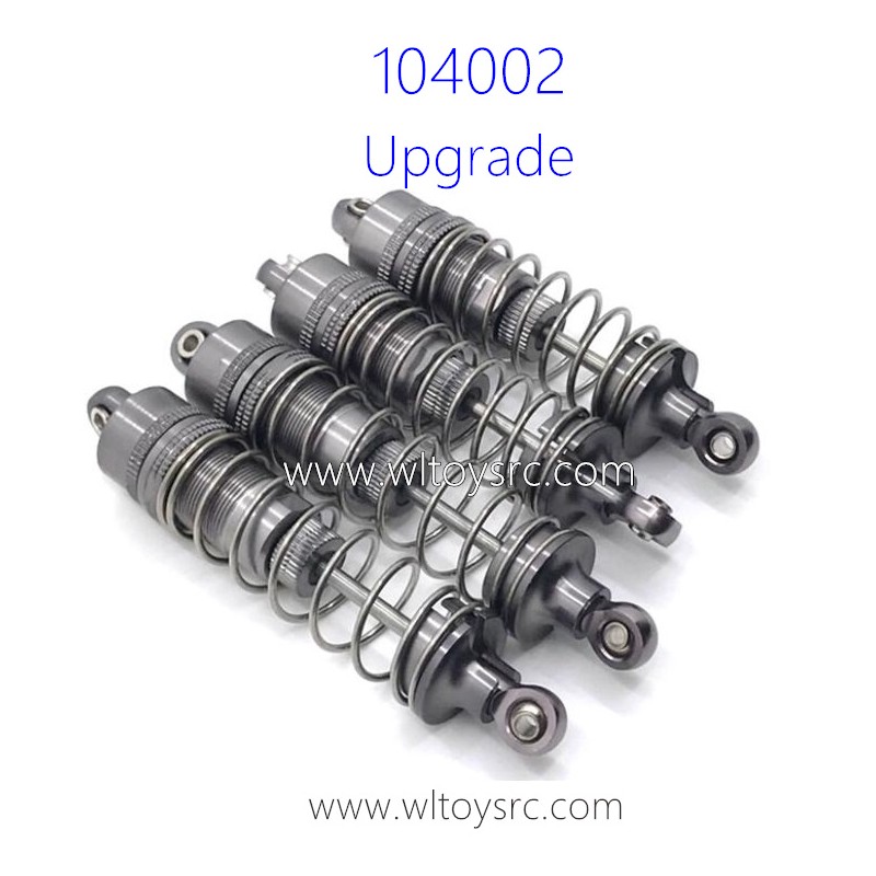 WLTOYS 104002 Upgrade Parts Metal Front and Rear Shock Titanium