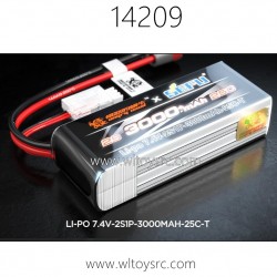 MJX HYPER GO 14209 Parts 3000mAh Battery 7.4V