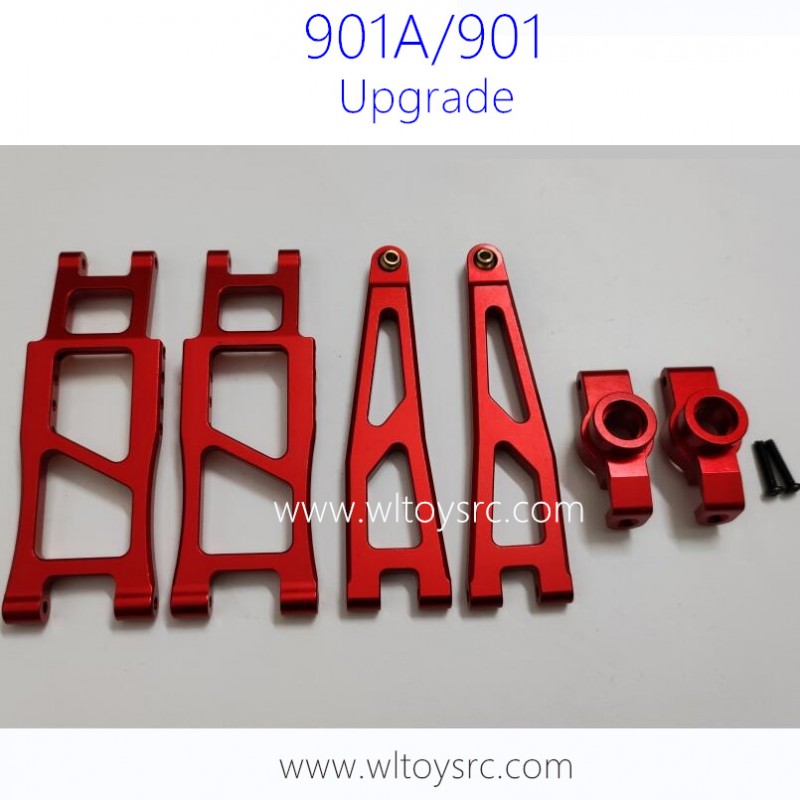HAIBOXING HBX 901A Upgrade Parts Metal Rear Swing Arm Kit Red