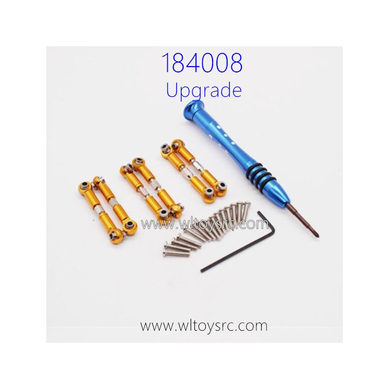 WLTOYS 184008 Upgrade Parts Metal Connect Rods Gold