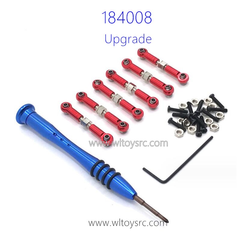 WLTOYS 184008 Upgrade Parts Metal Connect Rods Red