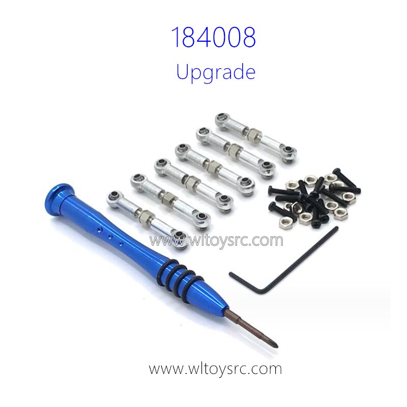 WLTOYS 184008 Upgrade Parts Metal Connect Rods Silver