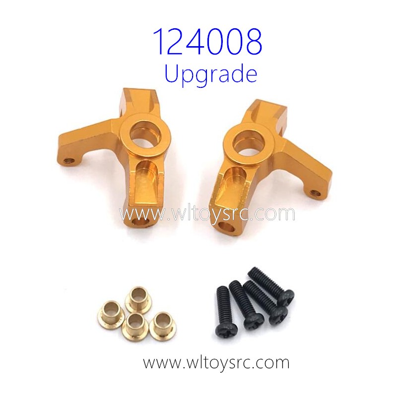 WLTOYS 124008 RC Car Upgrade Front Steering Cups Gold