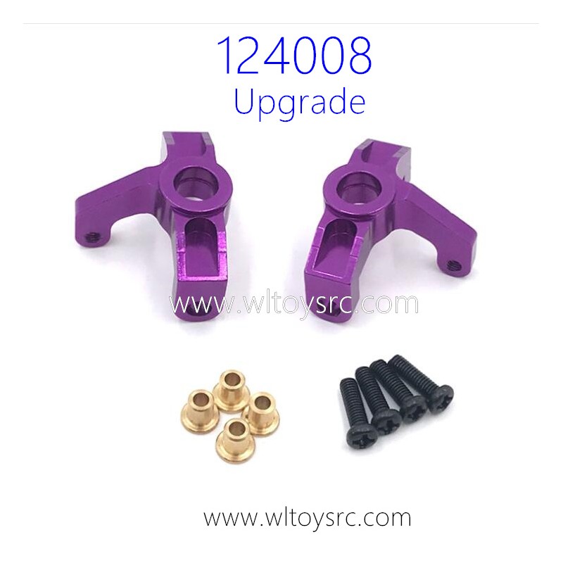 WLTOYS 124008 RC Car Upgrade Front Steering Cups Purple