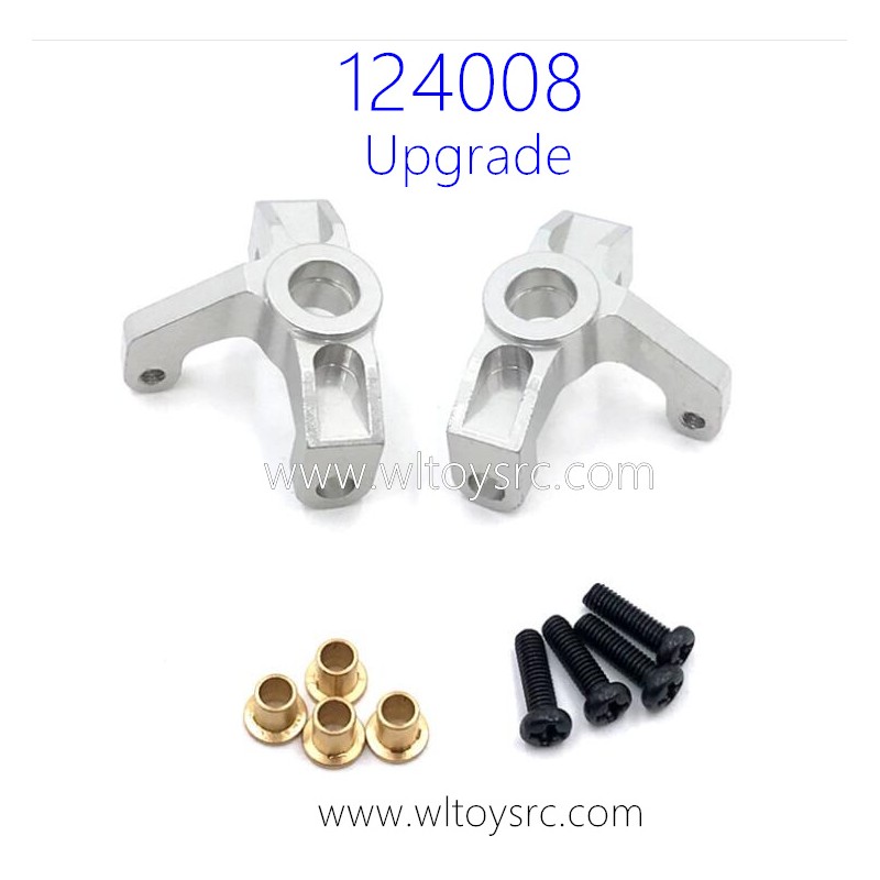 WLTOYS 124008 RC Car Upgrade Front Steering Cups Silver