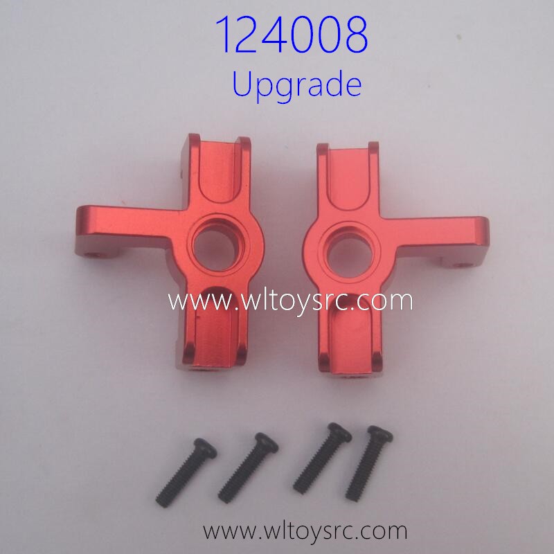 WLTOYS 124008 RC Car Upgrade Parts Front Steering Cups with Screw Red
