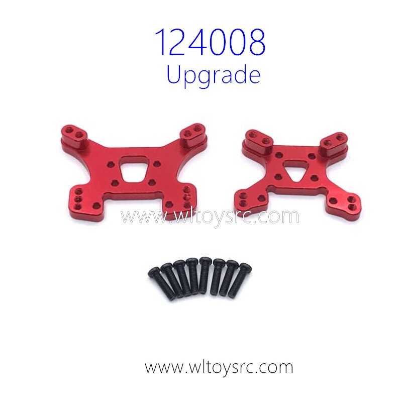 WLTOYS 124008 RC Car Upgrade Parts Shock Plate Gold Red
