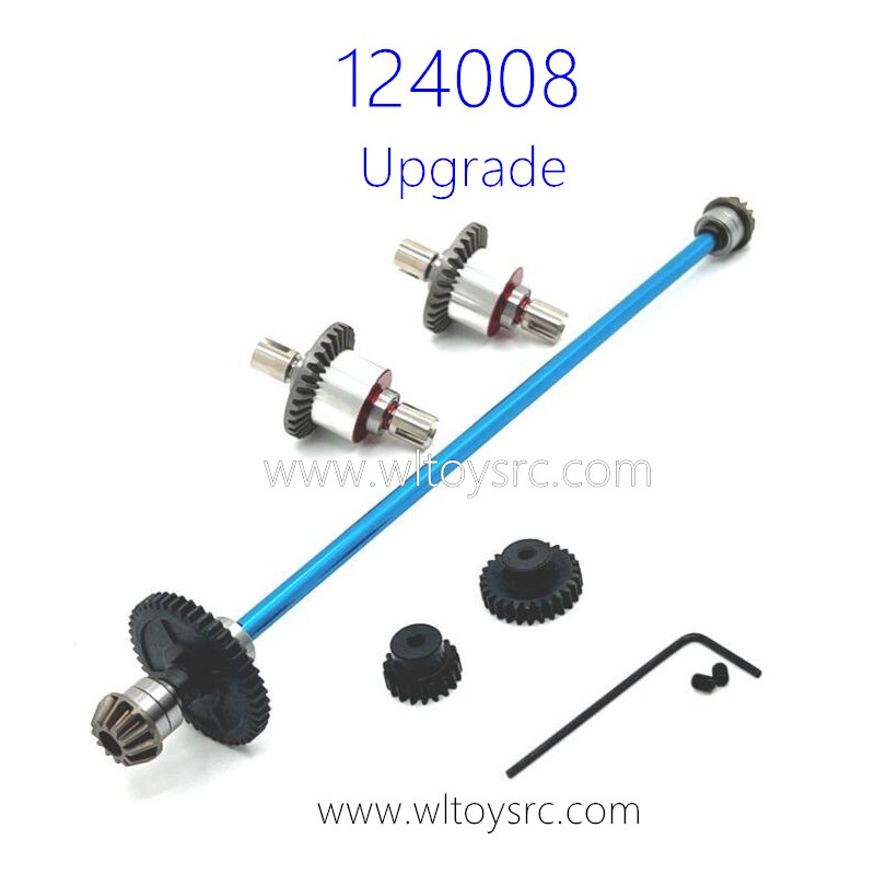 WLTOYS 124008 Upgrade Parts Metal Differential Gear Kit and Shaft