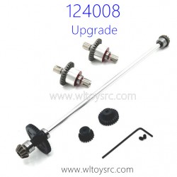 WLTOYS 124008 Upgrade Parts Metal Differential Gear Kit and Shaft Silver