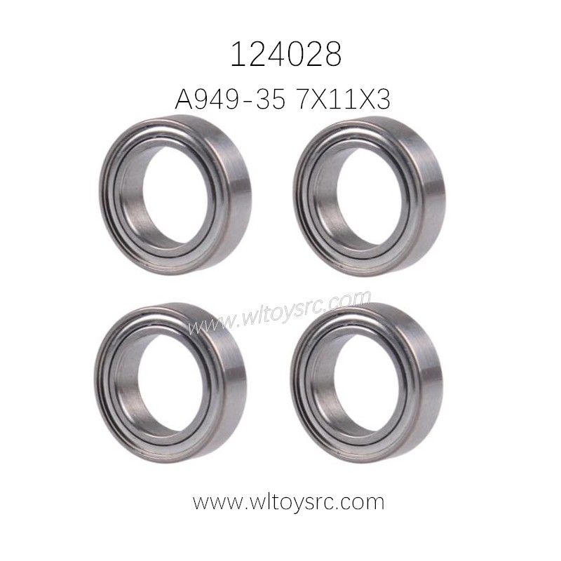 WLTOYS 124028 Parts A949-35 Rolling bearing 7X11X3