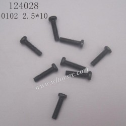 WLTOYS 124028 Parts 0102 Phillips pan head Screw 2.5X10PM