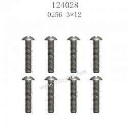 WLTOYS 124028 Parts 0256 Screw 3X12PM