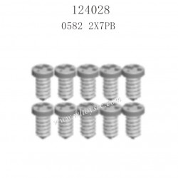 WLTOYS 124028 Parts 0582 Round head flat tail screw 2X7PB D.5