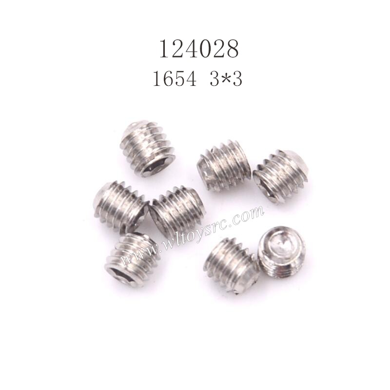 WLTOYS 124028 RC Car Parts 1654 mini Screw 3X3