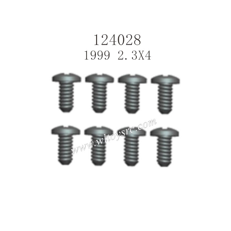 WLTOYS 124028 RC Car Parts 1999 Screw 2.3X4PWB8