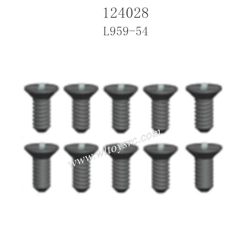 WLTOYS 124028 RC Car Parts L959-54 Countersunk head tapping screw 2.6X8X10