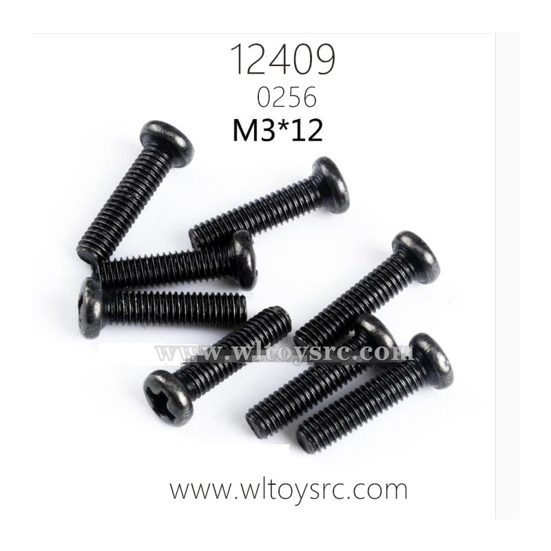 WLTOYS 12409 Parts, Screws M3X12 0256