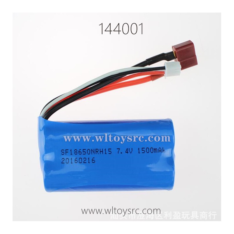 WLTOYS 144001 RC Car Parts, 7.4V Li-ion Battery