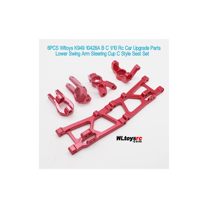 Wltoys K949 10428A B C 1/10 Rc Car Upgrade Parts Lower Swing Arm Steering Cup C Style Seat Set