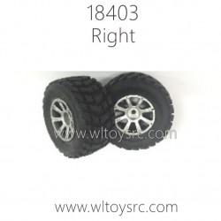 WLTOYS 18403 RC Car Parts, Right Complete Wheels