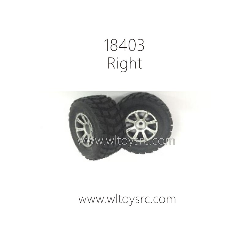 WLTOYS 18403 RC Car Parts, Right Complete Wheels