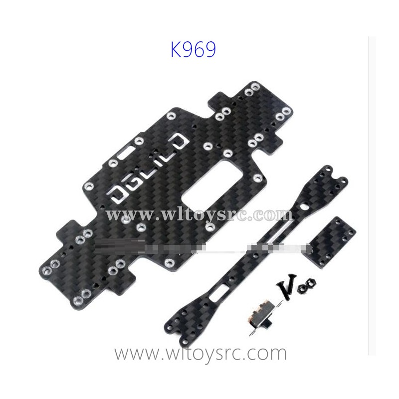 WLTOYS K969 Upgrade Parts, Carbon fiber chassis