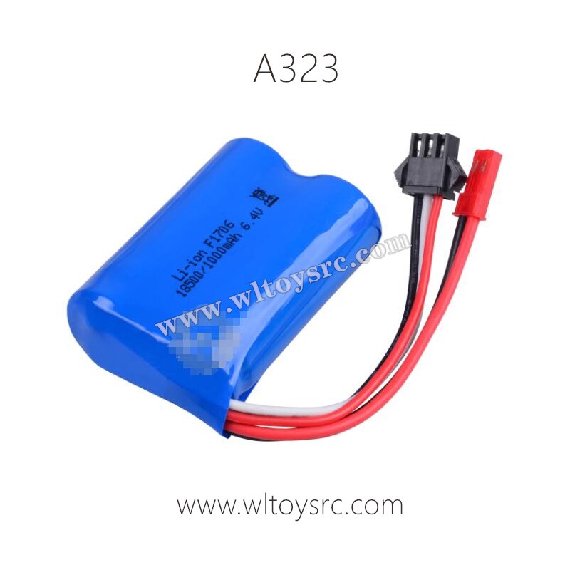 WLTOYS A323 Parts-6.4V 1000mAh Battery SM JST pLUG