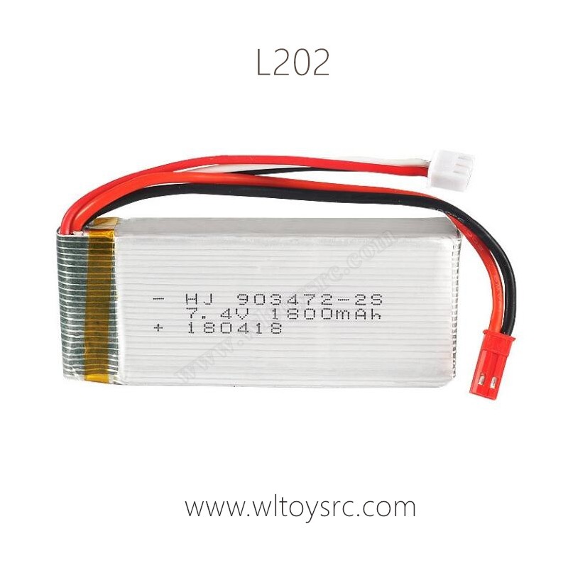 WLTOYS L202 Parts, 7.4V Lipo Battery 1800mAh