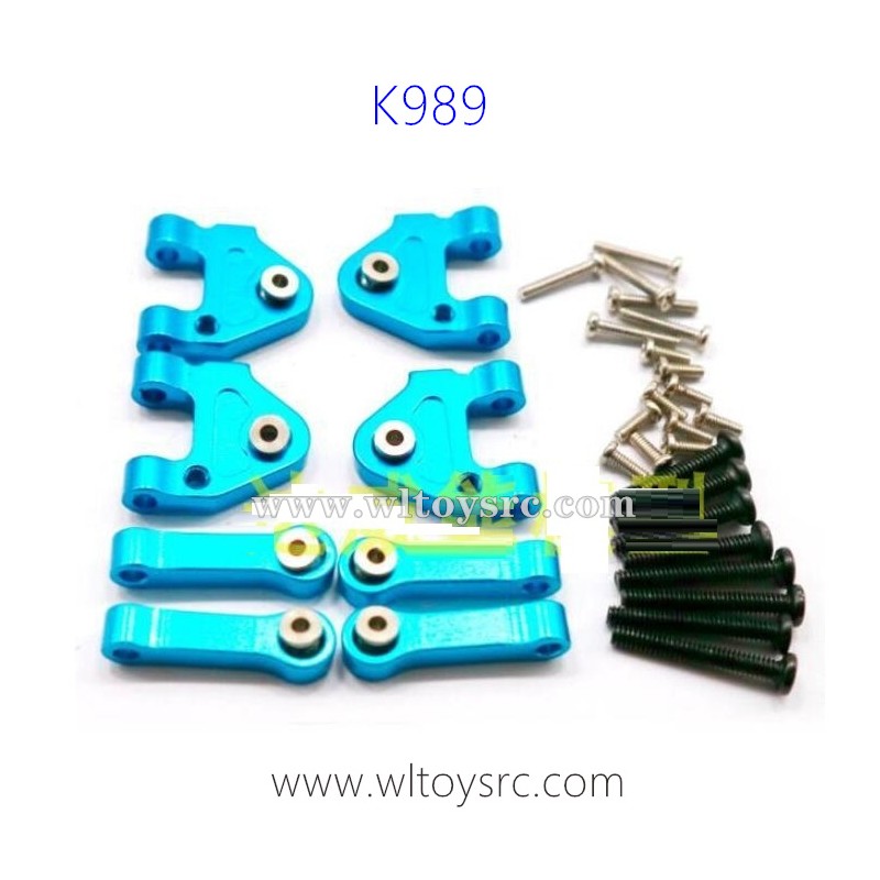 WLTOYS K989 Upgrade Parts, Upper and Lower Arms blue