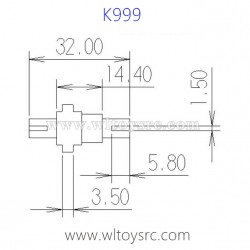 WLTOYS K999 rc car Upgrade Parts, Ball differential Ajustable